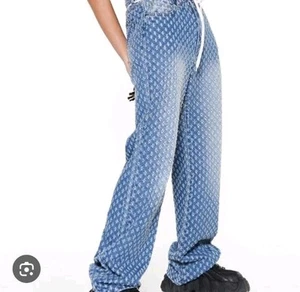 Jeans donna Jaded London lavaggio medio effetto invecchiato streetwear slouchy taglia 28 - Foto 1 di 10