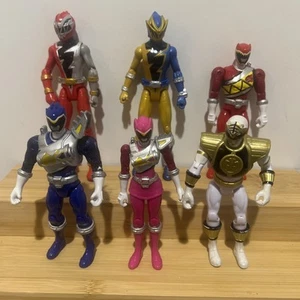 Power Rangers Lot 6 Action Figures Dino Fury & Dino Charge Red Pink Blue White - Picture 1 of 6