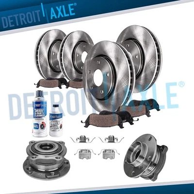 Cojinete de cubo de rueda delantera + pastilla de cerámica del rotor de freno para BMW X5 2007 2008-2018 AWD Foto 1 de 4