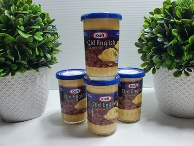 Kraft ~ Espalhe de queijo inglês antigo 5 oz cada frasco🔵 05/2025 ~ Lote de 4 ~ NOVO - Imagem 1 de 4