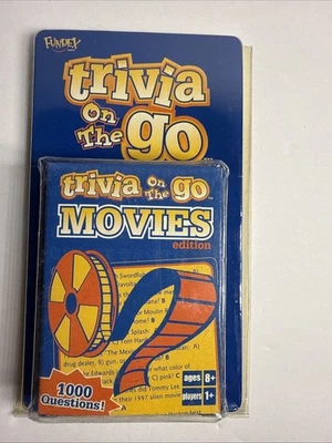 Jogo de cartas lacrado Trivia on the Go Movies Edition Fundex 2004 1000 perguntas - Imagem 1 de 3
