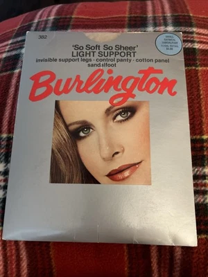 Vintage Burlington 382~Small~Oatmeal Sandalfoot Pantyhose - Image 1 of 2