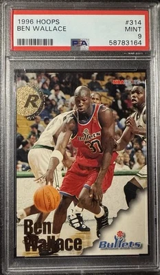 Aros de baloncesto 1996 #314 Ben Wallace radiocontrol novato balas patio PSA 9 como nuevo Foto 1 de 2