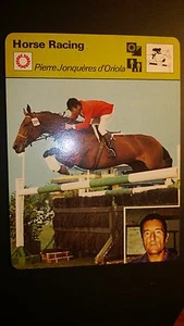 1977 Sportscaster Card Horse Racing PIERRE JONQUERES d'ORIOLA , VERY GOOD - Picture 1 of 2