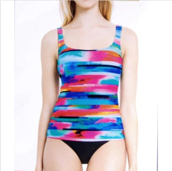 Essentials By Gottex Women's 2-Piece Swim Tankini, Multicolor, Sz 10 - Image 1 of 1