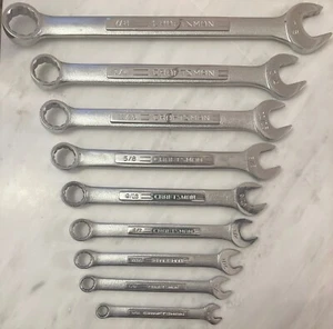 Craftsman V Serie Kombination Schraubenschlüssel Set 9 Stck. 5/16” - 7/8” (13/16” fehlt) - Bild 1 von 6