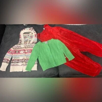 Lote de macacão macacão feminino Gymboree Gap OshKosh jaqueta suéter 12 18 24 meses - Imagem 1 de 4