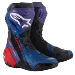 Supertech R Le Martinator R01 Motorcycle Motorbike Vented Boots-Black Purple Red - Picture 1 of 12