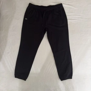 Pantaloni da track uomo Lacoste neri aderenti in pile $98 - Foto 1 di 9