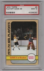 PLAYOFF SPIEL NR. 5 1972-73 TOPPS 72-73 NO 6 PSA 9 92838 - Bild 1 von 2