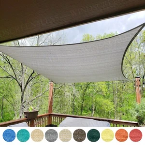 12x16 ' Sun Shade Sail Rectangle Outdoor Canopy Cover UV Block Yard Garden Patio - Picture 1 of 69