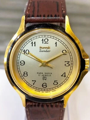 HMT SUNDAR 17 JEWELS WINDING 051893 INDIA MEN'S FULL WORKING MINT VINTAGE WATCH - Image 1 of 4