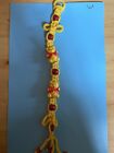 Yellow Macrame Wall Hanging With Ceramic Winnie The Pooh 26” Long