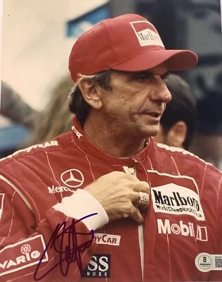 Foto firmada por Emerson Fittipaldi 8x10 Indy Car Racing certificado de autenticidad Beckett Foto 1 de 4