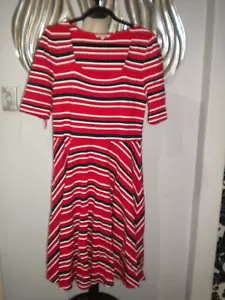 REVIEW size 16 womens stretch square neck dress short sleeve - Picture 1 of 2