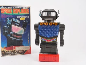 Robot SPACE EXPLORER 1970 gris & rouge Y 36016 - Imagen 1 de 14