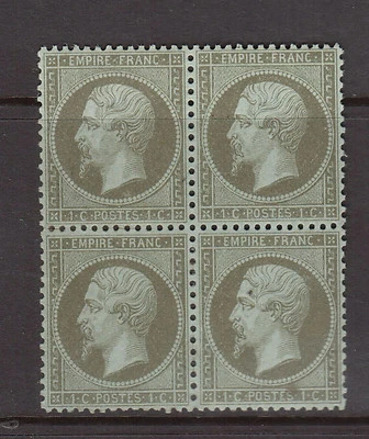 France #22a (Maury #19c) VF Mint Block **With Certificate** - Image 1 of 2