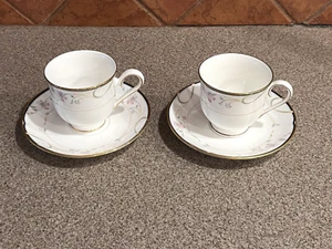 Lenox Debut Collection Constance Set of 2 Cups & Saucers - Picture 1 of 7