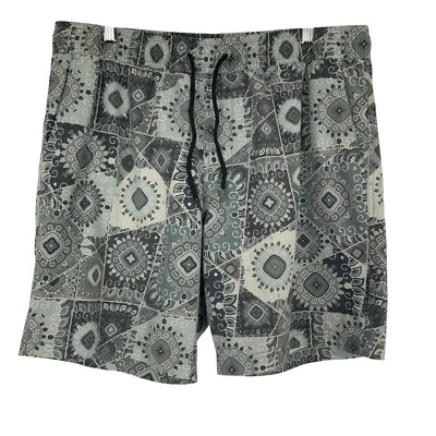 Pantalones Cortos Corona Azul Verde/Gris Geométrico Estampado Argyle Cordón 8 pulgadas Talla Grande Foto 1 de 4