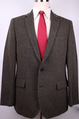 NUEVO CON ETIQUETAS J. Abrigo deportivo Crew Ludlow marrón espiga lana dos botones tweed 42 R  Foto 1 de 4