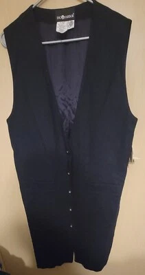 Vestido tipo jersey vintage de lana negro Sag Harbor años 90 para mujer 14 nuevo con etiquetas Foto 1 de 4
