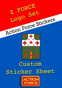 Adesivo decalcomania personalizzato vintage Action Force Z Force grande piccolo logo palitoy - Foto 1 di 6