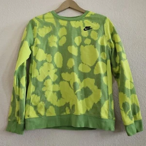Nike Sweatshirt Boys XL Atomic Green French Terry Club Fleece Tie Dye - Picture 1 of 7