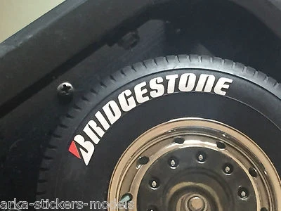 ARKA STICKERS TAMIYA 1/14 SCANIA MAN VOLVO SCHLEPPERS LKW Aufkleber für Reifen BRIDGESTONE - 1 Paar