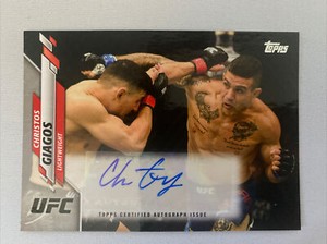 2020 Topps UFC MMA Autographs Trading Card #UFC-ACG Christos Giagos Auto