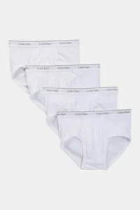 Slip Calvin Klein, 100% cotone bianco, confezione da 4 pezzi - Foto 1 di 3