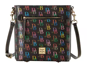 Nw Dooney & Bourke DB75 Multi Zip Crossbody - Picture 1 of 4