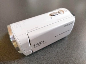SONY HANDYCAM HD HDR-CX270V Digital Video Camera White Good Tested Japanese - Picture 1 of 4