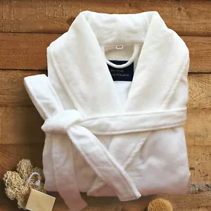 Luxury 100% Cotton Velour Bathrobes Unisex Men Women Bath Robe S/M XL - Picture 1 of 8
