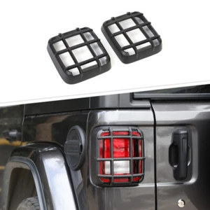 ⭐1Pair Rear Tail Light Lamp Cover Trim Guard For Jeep Wrangler JL 2018+ Black - Picture 1 of 9