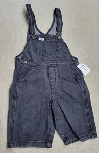 Vintage 90s Baby Guess Jeans Black Overalls Kids Size 6X - Picture 1 of 4