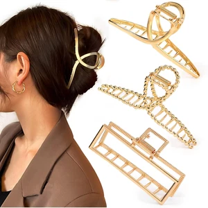 3 PCS Metal Large Claw Clips for Thick Heavy Hair, Strong Hold Big Non-Slip Hair - Picture 1 of 12