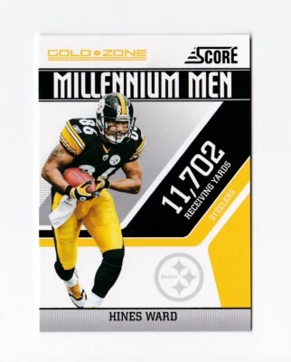 2011 Score Millennium Men Gold Zone #10 Hines Ward Pittsburgh Steelers Georgia - Image 1 of 2