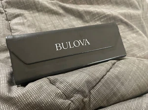 BULOVA Case Triangular Glasses SunGlasses Leather Magnetic Hard Case Gray - Picture 1 of 4