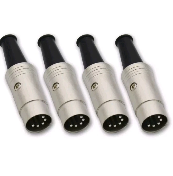 Metal Housing - 4,5 Pin DIN Connector Male for Audio Cables & Interconnects - Image 1 of 4