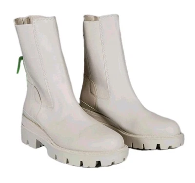 Botas Chelsea Sam Edelman Genia Suela Marfil Cuero Cremallera Trasera Para Mujer EE. UU. 9,5 M Foto 1 de 4