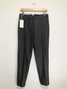 Pantalones ajustados de pierna cónica The Fold talla UK 8 plisados delanteros fibra metálica brillo - Imagen 1 de 13