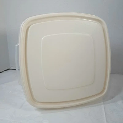 Rubbermaid Servin' Saver 10 чашек #3 квадратный контейнер миндальная крышка 0014 винтажный - Изображение 1 из 4