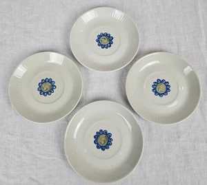 Vintage Set of 4 Saucers Figgjo Flint Norway Tor Viking Turi Design Floral MCM - Picture 1 of 7