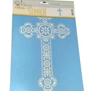 Stencil Cafe Cross Stencil Laser Cut Wall Decor Fabric Furniture Cards Scrapbook - Picture 1 of 7