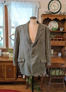 (44S) Green Tweed Blazer ISLAY WOOLLEN MIILS Ireland Vintage Jacket Wool - Picture 1 of 9