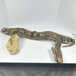 Vintage Klein 1967 Electrical Lineman Pole Belt Safety Klein Strap - Picture 1 of 22