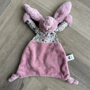 JELLYCAT Blossom Tulip/Pink Bunny Comforter/Soother Jelly rabbit exc condition - Picture 1 of 12