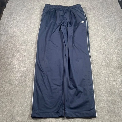 Pantalones de chándal Y2K de colección Nike para hombre grandes azul marino blanco a rayas holgados pierna ancha Foto 1 de 4