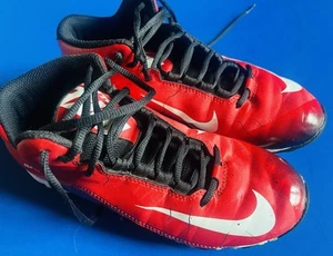 Nike Youth Football Cleats Alpha Sz 5.5Y Red Black Shoe Fastflex 719953-610 - Picture 1 of 6
