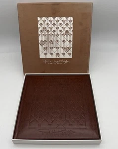 Frank Lloyd Wright Pomegranate Coffee Leather Guest Book 2004 Unused In Box - Picture 1 of 5